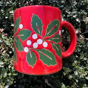 Waechtersbach Germany Holiday Christmas Holly Berries Red Coffee Tea Cup Mug